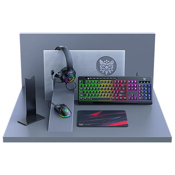 Onikuma TZ5006 5 in 1 Combo Mouse Keyboard and Headphones Set Wired Gaming Rgb Pc Game Accessories Gaming Mouse Combos