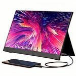 18.5 Inch Portable Monitor for Laptop Dual Screen Touch120HZ Ultra Slim Desgin Wide Viewing Portable Foldable Dual Monitor