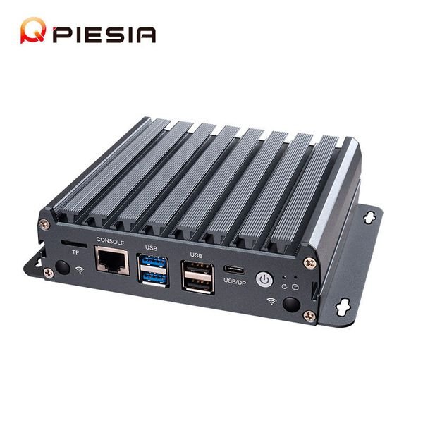 Piesia 12th Gen N95 N100 N300 Industrial Mini PC Fanless X86 Quad Core Linux Barebone Desktop Mini Computer Host With 16GB DDR5