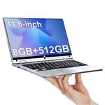 2-in-1 11.6-Inch Touch Screen Laptop with 360 Rotating 8GB RAM 512GB SSD Intel Processor Popular N4020 Notebook