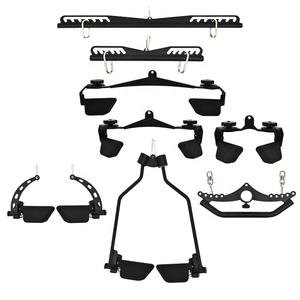 8pcs Multi Functional Integrated Gym Equipment Attachment Fitness Accessories Pull Back Handle Mag Grip