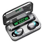 Waterproof True Wireless Tws Gaming Bluetooth Headphone F9-5 Stereo Led Digital Display Earbuds In-Ear With Power Bank